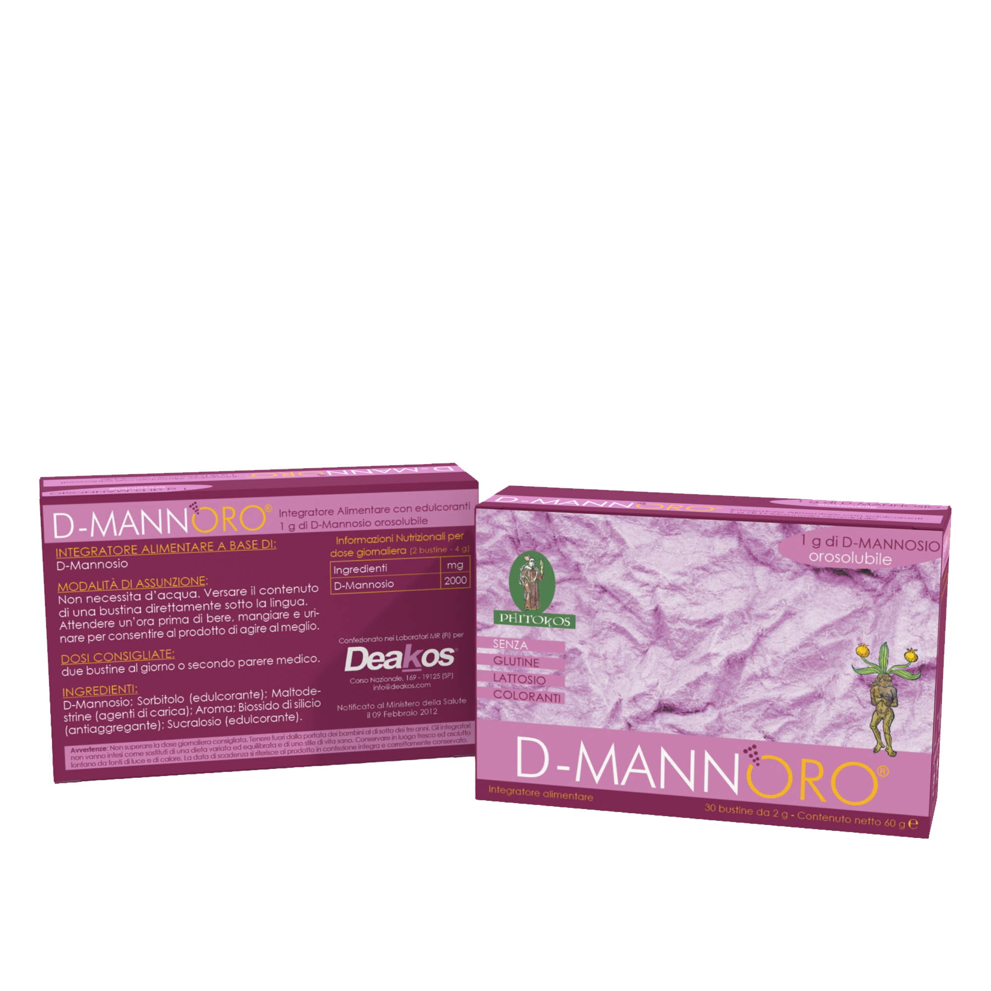 D-MANNORO Integratore alimentare con D-Mannosio orosolubile- 30 bustine