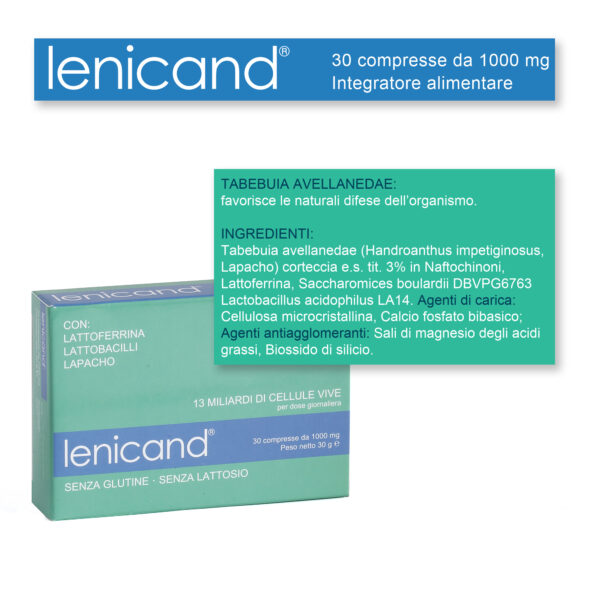 LENICAND Integratore alimentare con Lattoferrina - 30 compresse