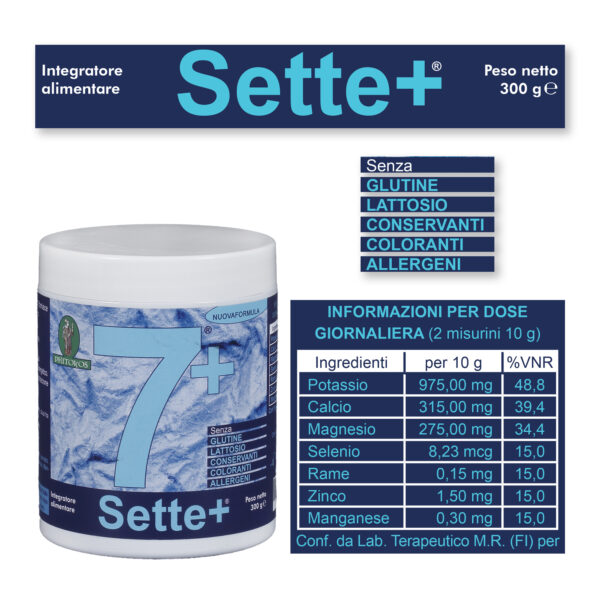 SETTE + Integratore alimentare con 7 fondamentali minerali - 300 g