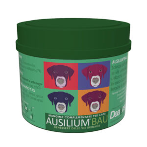 AUSILIUM BAU 300 g Mangime complementare per cani in polvere, con misurino dosatore.