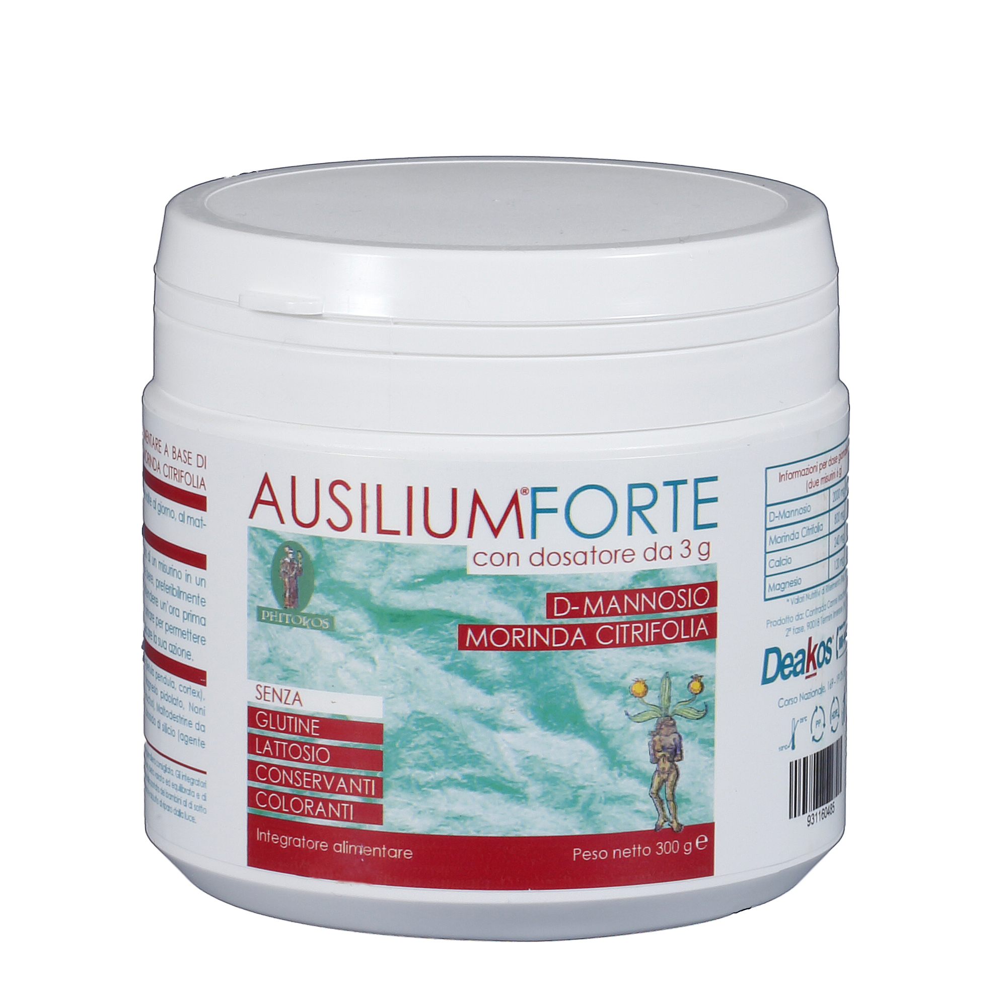 AUSILIUM FORTE 300 G - SENZA AROMA Integratore alimentare con D-Mannosio - 100 dosi