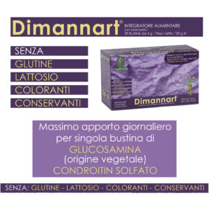 DIMANNART Integratore alimentare con Metil-Sulfonil-Metano (MSM) - 30 bustine